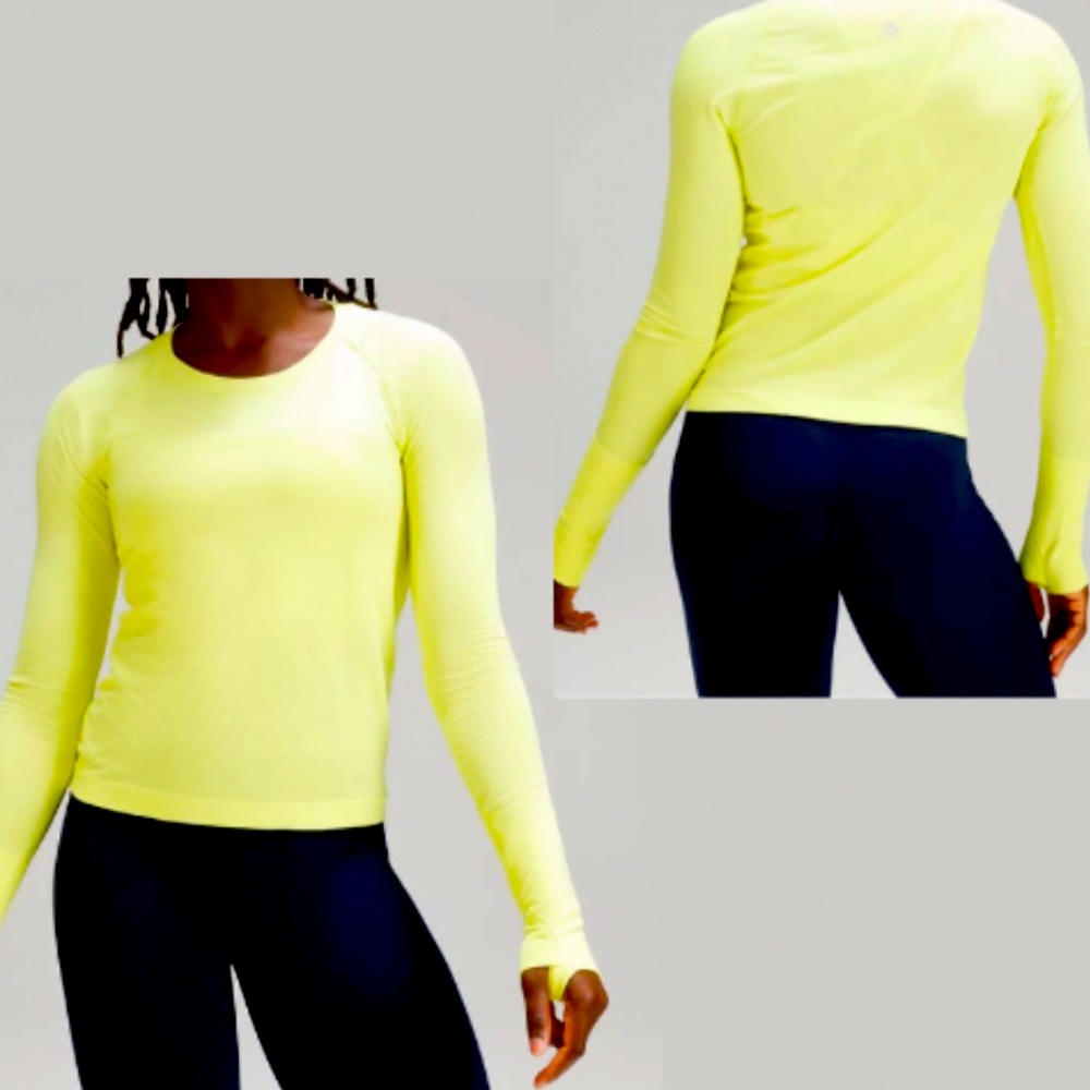 lululemon athletica Long Sleeve Top in Neon Yellow